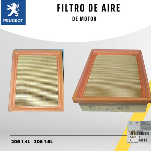 Filtro De Aire De Motor Para Todos Peugeot 206 1,4 1,6 