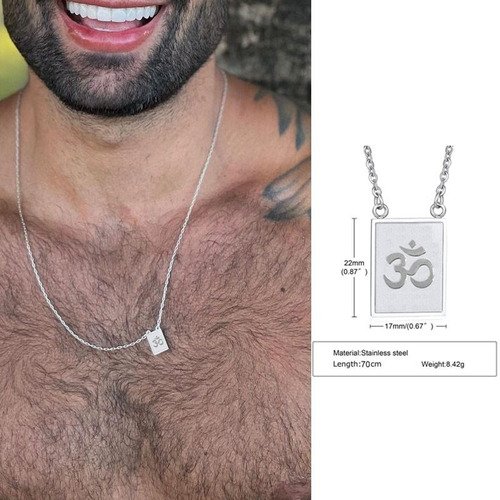 Collar Para Hombre Con Forma De Cruz Y Escapulario De Acero