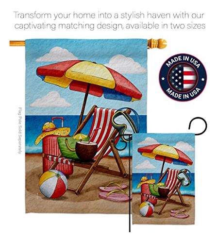 Conjunto De Banderas De Jardín Para Silla De Playa, Diversió