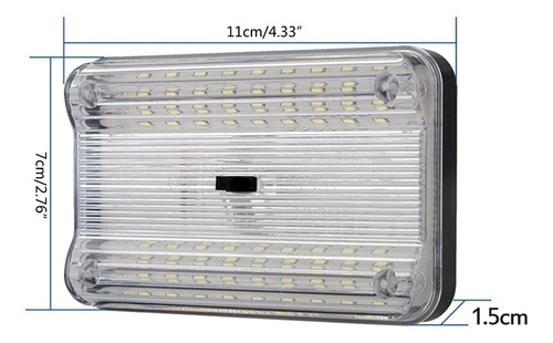 Luzes Interiores Rvs Com Interruptor, Retangular Branco 36sm