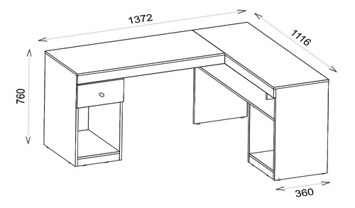 Mesa De Canto Office Caemmun Nilo Buriti/off White