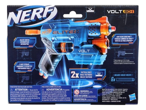 Nerf Elite 2.0 Volt Sd-1 Azul Con Naranja