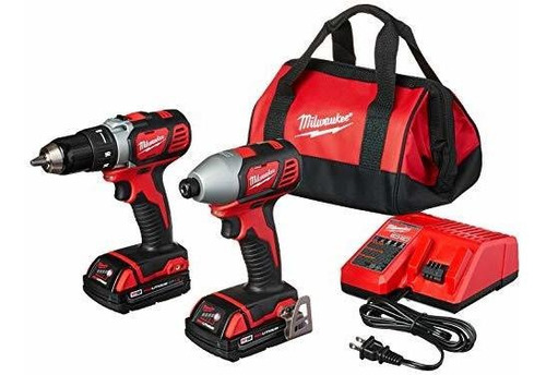 Kit Combinado Milwaukee 2691-22 De Taladro Compacto De 18 Vo