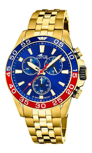 Reloj 18769/3 Azul Petróleo Lotus Hombre Crono Deportivo