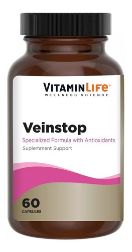 Veinstop / Antioxidante / 60 Cápsulas / Vitamin Life Sabor Sin Sabor