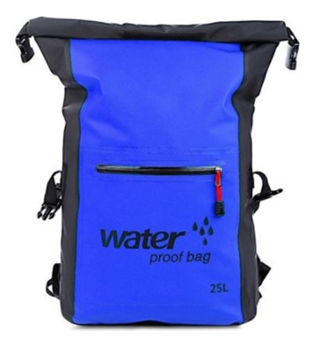 Mochila Seca Impermeable. 25 L. Waterproof. Azul