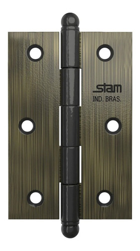 Dobradiça Stam Para Porta 3.1/2 X 2.5/16  3 Pçs C/ Parafusos