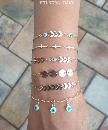 Imagen 4 de 10 de Pulseras Brazaletes Y Collares Para Dama En Acero Inoxidable