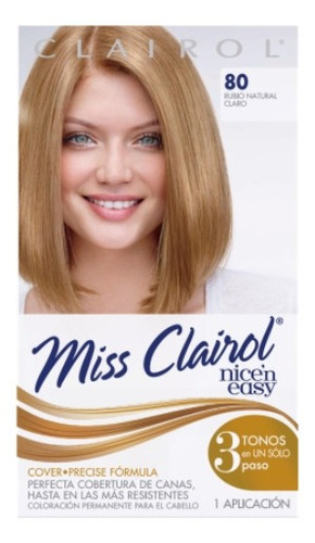 Kit Tinte Clairol  Miss Clairol Nice'n easy tono 80 rubio natural claro