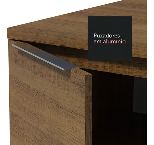 Armário De Cozinha Completa 270cm Stella Madesa R 08 Cor Rustic