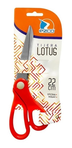 Tijera Ezco Lotus 22 Cm Hojas De Acero Templado - Ergonomico