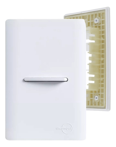 Conjunto Interruptor Paralelo 4x2' Branco Total Novara