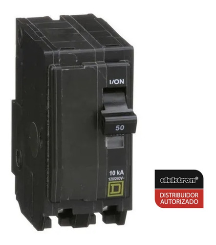 Imagen 2 de 9 de Pastilla Interruptor Termomagnético Qo250 2polo50a Schneider