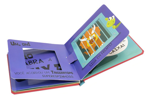 Não abra a caixa! Dinossauros, de Curious Universe UK Ltd.. Editorial Happy Books Editora Ltda., capa dura em português, 2022