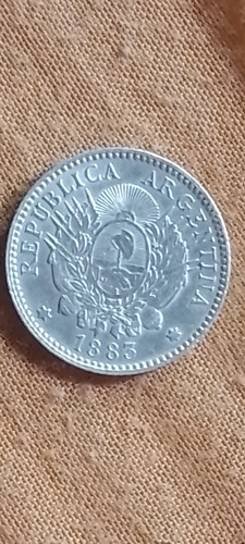 Patacon 10 Centavos Plata 1883 
