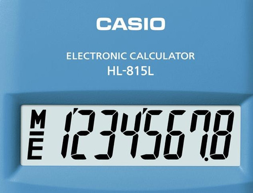 Calculadora Casio De Bolso Hl-815l-bu-s-dp 8 Dígitos Azul