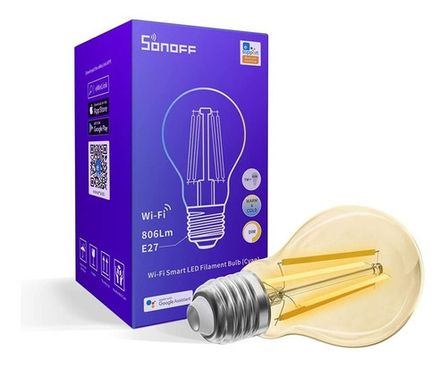 Lámpara Led Smart Wi-fi Sonoff B02-f-a60 7w Filamento Color De La Luz Cálida Y Fría