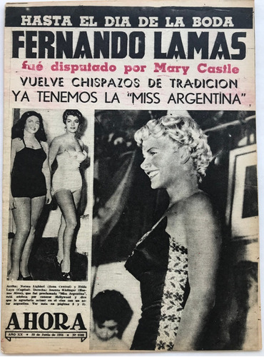 Ahora N° 2193 Fernando Lamas Elizabeth Taylor Junio 1954