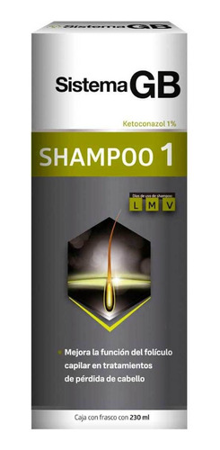 Imagen 1 de 1 de Shampoo Sistema Gb 1 Ketoconazol 1% 230ml