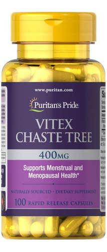 Vitex Chaste Tree - Puritans Pride - 400mg - 100caps -50serv