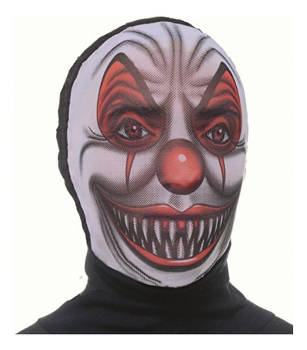 Forum Novelties Men's Scary Clown Hooded Mesh Mask, Multi,