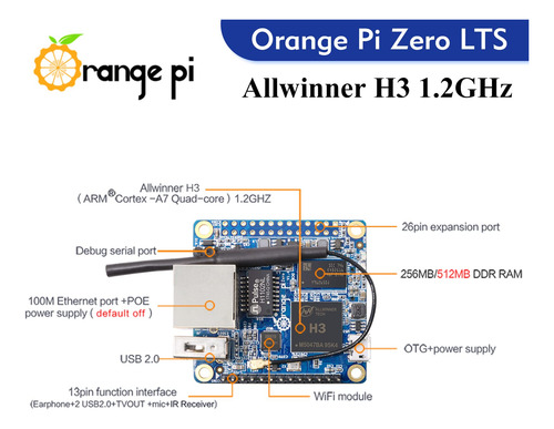 Orange Pi Zero Lts Allwinner H3 512mb Quad-core,