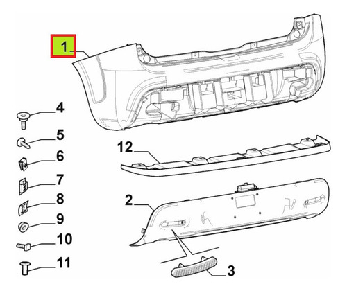 Parag Tra Primer C/aguj Sens-orig Fiat Uno Evo Way Fl 15-16