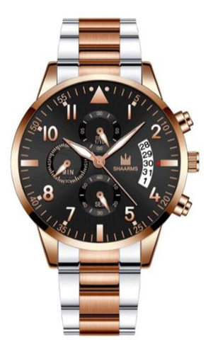 Relógio De Pulso Masculino De Quartzo, 42mm, Aço Inoxidável