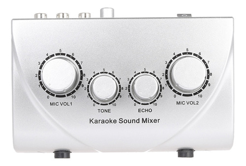 Mezclador De Sonido Con Cable N-1 Karaoke De Color Plateado