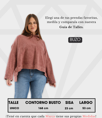 Buzo Frisado Oversize Mujer Largo Talles Especiales Valvinna