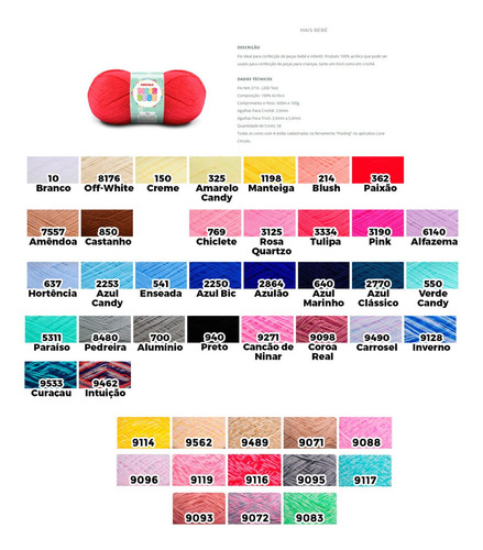Imagem 2 de 2 de Lã Mais Bebê Círculo 100 - Kit 12 Unidades Liso Ou Mesclado