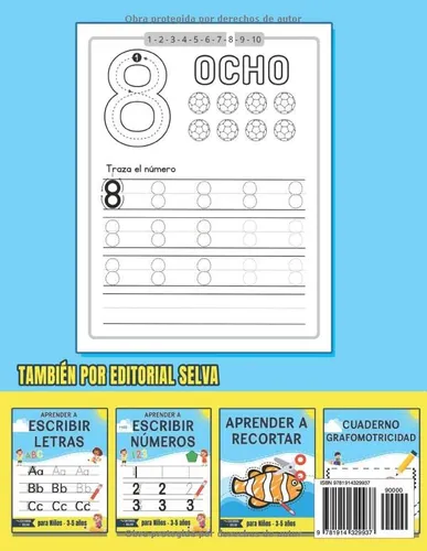 Libro: Aprender A Escribir Números Para Niños: Números De...