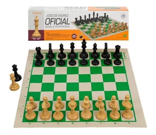 Jogo De Xadrez Jaehrig Profissional Com Peso Tabuleiro 48x48