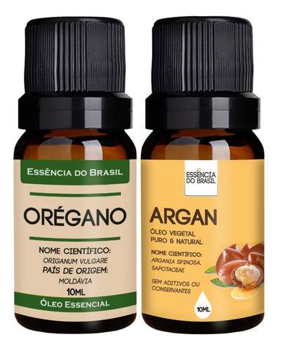 Kit Orégano + Argan 10ml Essência Brasil