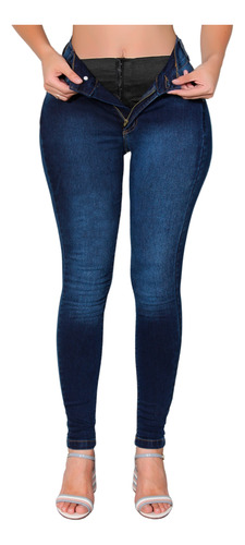 Calça Jeans Feminina Super Lipo Chapa Barriga Cintura Alta