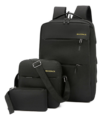 Set De Mochila Impermeable Para Laptop, 3 Piezas