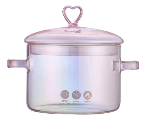 Olla De Vidrio Con Tapa, Utensilios De Cocina Resistentes Al