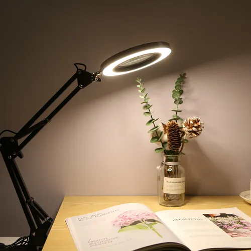 Lámpara De Estudio Clip Lamp Con 10 Lupas, Luz De Escritorio