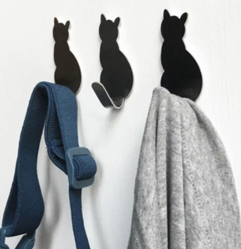 3 Ganchos De Gatitos Colgador De Llaves