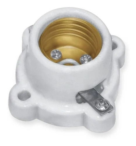 Socket Portalampara Cuadrado Ceramica 2 Piezas