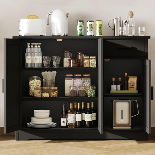 Armario De Almacenamiento De Cocina, Aparador Buffet Con Pue