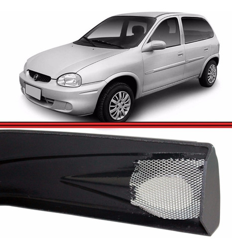 Imagem 4 de 7 de Spoiler Dianteiro Corsa 00 02 Preto C/ 3 Telas Aluminio 094b