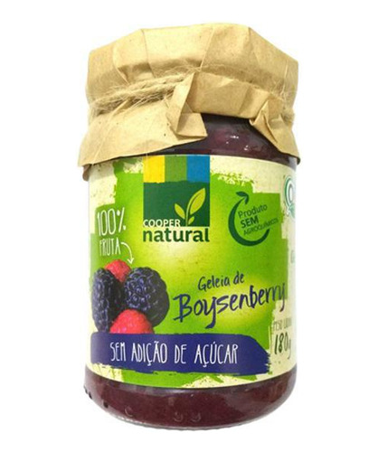 Geleia De Boysenberry 100% Fruta Orgânico Sem Açúcar 180g