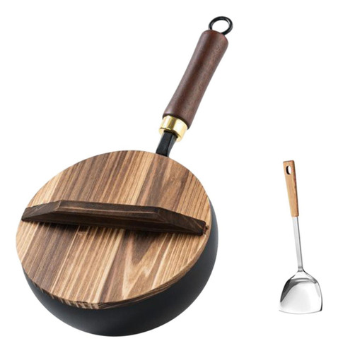 Panela De Ferro Wok Presunto Frito Frito Chinês Para
