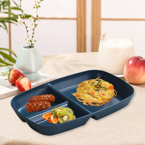 Platos De Pajita Con Compartimentos Reutilizables Con Contro