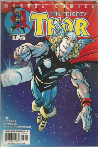 The Mighty Thor N°  39 - 36 Páginas Em Inglês - Editora Marvel - Formato 17 X 25,5 - Capa Mole - 2001 - Bonellihq Cx03b Maio24
