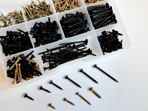 Kit Tornillos Aguja Madera Gavetero Surtido 525 Unid Surtido