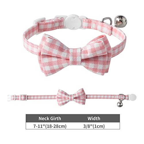 Aiitle Collar De Gato Separable Con Linda Pajarita Y Campana