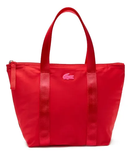Bolsa Shopper Lona Asas Rayas Cierre Nf3620ya Lacoste