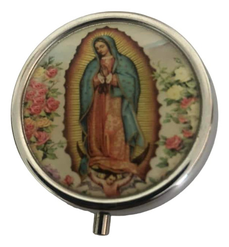 Relicario, Pastillero Virgen De Guadalupe Italiano 4.7 Cm 